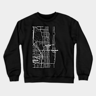 West Palm Beach Florida Map | Map Of West Palm Beach Florida | West Palm Beach Map Crewneck Sweatshirt